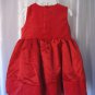 Carter's Infant Girl's 2 Piece Red Sleeveless Dress Cotton/Polyester Sz 18M NWWT