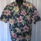 Kahala Men's Hula Girl & Hibiscus Hawaiian Button Down Shirt Sz L Pre-Owned