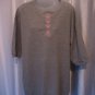 Cambridge Classics Women's Grey 100% Cotton Henley Short Sleeve Shirt Sz XL