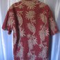 East Lander Honolulu Men's Rust/Tan Hawaiian Button Down Shirt Sz XL Pre-Owned