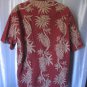 East Lander Honolulu Men's Rust/Tan Hawaiian Button Down Shirt Sz XL Pre-Owned