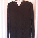 Prophecy by Sag Harbor Women's Black Long Sleeve Round Neck Shirt Sz L NWNT