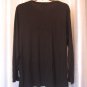 Prophecy by Sag Harbor Women's Black Long Sleeve Round Neck Shirt Sz L NWNT