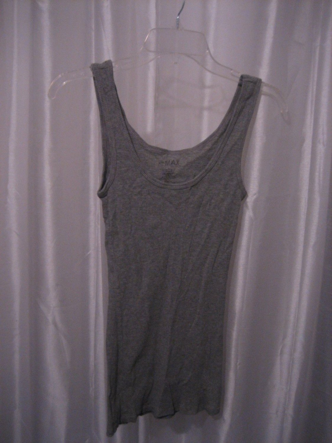 To the Max Junior Size Grey Tank Top Shirt 85% Cotton/15% Viscose Sz L Pre-Owned