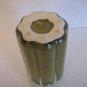 Decorative Olive Green & White Ceramic Vase 8 1/2 in. T x 4 1/2 in. W New