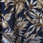 Cooke Street Men's Cream/Navy/Brown Leaf Print Polo Style Shirt Sz XL Pre-Owned