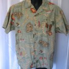 Hilfiger Hawaiian Print Men's Hawaiian Button Down Shirt Cotton Sz L Pre-Owned