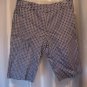 Counterparts Women's White/Navy/Light Blue Bermuda Shorts 98% Cotton Sz 6 NWWT
