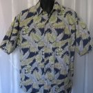 Cooke Street Men's Leaf Print Hawaiian Button Down Shirt Sz M Pre-Owned Cotton