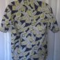 Cooke Street Men's Leaf Print Hawaiian Button Down Shirt Sz M Pre-Owned Cotton
