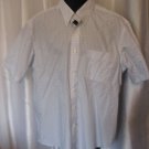 Eddie Bauer Men's White/Blue Checked Short Sleeve Button Down Shirt Sz L Pre-Own