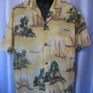 Royal Creations Men's Yellow Hawaiian Button Down Shirt Sz XL Pre-Owned Hawaii