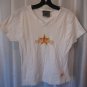 Speedo Junior Size Pool Star White Short Sleeve V Neck T Shirt 100% Cotton Sz L