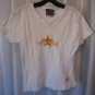 Speedo Junior Size Pool Star White Short Sleeve V Neck T Shirt 100% Cotton Sz L