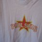 Speedo Junior Size Pool Star White Short Sleeve V Neck T Shirt 100% Cotton Sz L