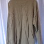 Khaki's by Arrow Men's Tan Oatmeal Cotton V Neck Pullover Shirt Sz L Pre-Owned