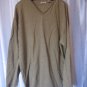 Khaki's by Arrow Men's Tan Oatmeal Cotton V Neck Pullover Shirt Sz L Pre-Owned