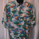 Monticeritti Original Hawaiian Shirt Men's Sea Life Hawaiian Shirt Sz L PreOwned