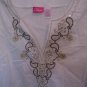 Pappagallo Junior Size White 100% Cotton Long Sleeve Tunic Shirt Sz L Pre-Owned