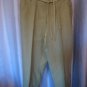 Linden Hill Women's 100% Linen Celery Green Long Pants Sz 18 Pre-Owned
