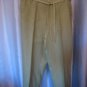 Linden Hill Women's 100% Linen Celery Green Long Pants Sz 18 Pre-Owned