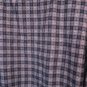 Reebok Golf Men's Navy/Tan Plaid Long Sleeve Pullover Windbreaker Shirt Sz L