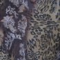 French Laundry Women's Brown/Black Animal Print Long Sleeve Blouse Sz 1X Pre-Own