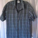 Columbia Men's Cotton Striped Blue/Yellow/White Button Down Shirt Sz L Pre-Owned