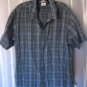 Columbia Men's Cotton Striped Blue/Yellow/White Button Down Shirt Sz L Pre-Owned
