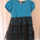 Tempted Girls Blue/Black 2 Piece Top & Leggings Set Sz 2T 95% Cotton NWWT