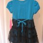 Tempted Girls Blue/Black 2 Piece Top & Leggings Set Sz 2T 95% Cotton NWWT