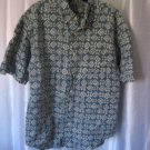 Robert Stock Men's Blue/White/Tan Button Down Short Sleeve Shirt Sz M Pre-Owned