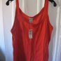 Old Navy Perfect Fit Sheer Junior Size Orange Tank Top 100% Cotton Sz XXL NWWT