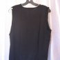 Draper's & Damon's Women's Black V Neck Sleeveless Tank Top Shirt Sz XL PreOwned