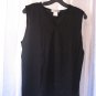 Draper's & Damon's Women's Black V Neck Sleeveless Tank Top Shirt Sz XL PreOwned