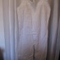 Merona Women's White Drawstring Waist Long Pants 55% Linen/45% Cotton Sz L NWWT