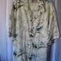 Paradise Found Men's Off White Hawaiian Button Down Shirt Sz 3XL100%Rayon NWNT