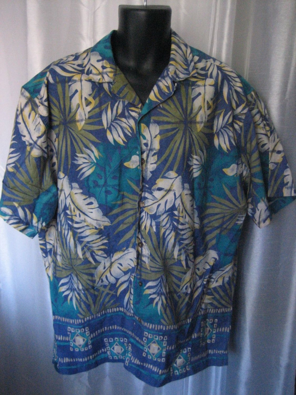 Chaps Ralph Lauren Men's Hawaiian Button Down Shirt Sz XL Pre-Owned 100% Cotton