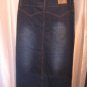 Out Jeans Junior Size Mid Calf Blue Denim Jean Skirt 96% Cotton Sz 1X NWNT