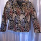 Anage Women's Horse Print Multi-Color Beaded Lined Jacket/Blazer Sz M Pre-Owned