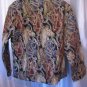 Anage Women's Horse Print Multi-Color Beaded Lined Jacket/Blazer Sz M Pre-Owned