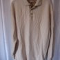 Khaki's by Arrow Men's Beige Long Sleeve 3 Button Front Shirt Sz L Pre-Owned