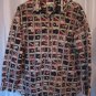 Bench Men's Flag Print Red/White/Blue/Tan Button Down Collar Shirt Sz M Pre-Own