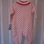 Carter's Sweet Heart White with Red Hearts 2 Piece Infant Sleeper & Bib Sz 6M NW