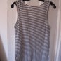 DNLA Sport Navy & White Striped Junior Size Tank Top 100% Cotton Sz XXL NWWT