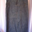Details Junior Size Blue Denim Jean Mid Calf Skirt Sz 12 Pre-Owned 100% Cotton