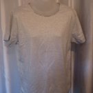 White Stag Women's Metallic Silver Short Sleeve Shirt/Top Sz 12/14 Pre-Owned