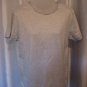 White Stag Women's Metallic Silver Short Sleeve Shirt/Top Sz 12/14 Pre-Owned