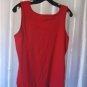 Basic Edition 2x2 Rib Junior Size Red Tank Top 100% Cotton Sz L NWWT