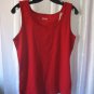 Basic Edition 2x2 Rib Junior Size Red Tank Top 100% Cotton Sz L NWWT